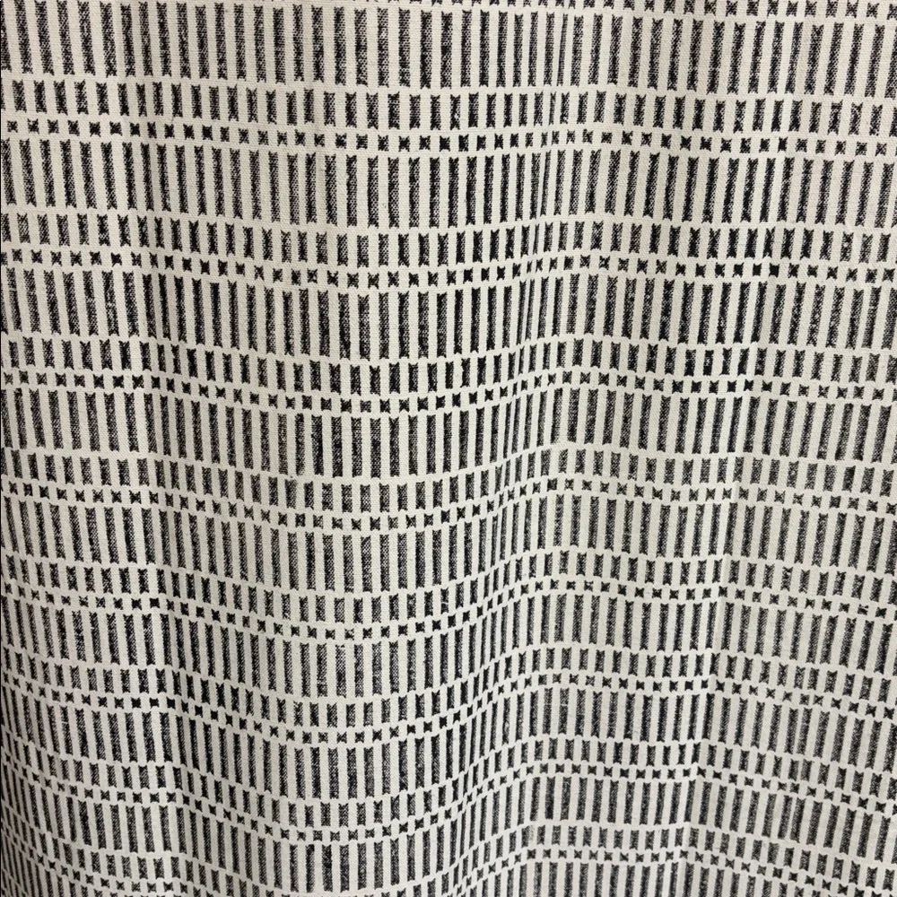 CB2 Shower Curtain - Warm White with Black Pattern - 72 x 72